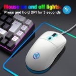 HXSJ X200 3600DPI Colorful Luminous Wired Mouse, Cable Length: 1.5m, X200 Black, X200 White – Bild 7