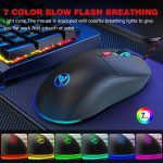 HXSJ X200 3600DPI Colorful Luminous Wired Mouse, Cable Length: 1.5m, X200 Black, X200 White – Bild 9