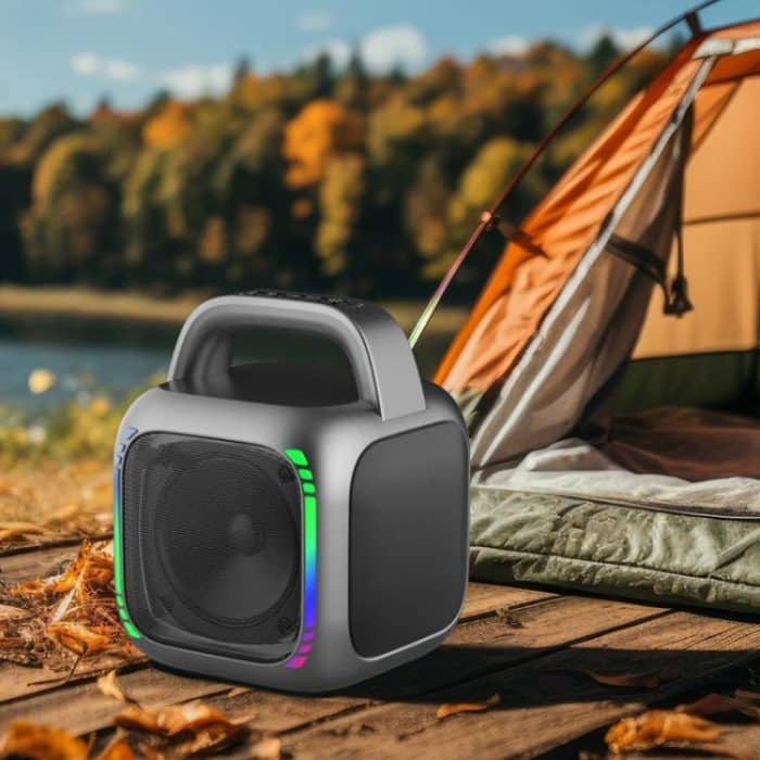 MS6K Portable RGB Dazzling Bluetooth Speaker Outdoor Karaoke Subwoofer, No Mic, Dual Mic – Bild 12