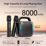 MS6K Portable RGB Dazzling Bluetooth Speaker Outdoor Karaoke Subwoofer, No Mic, Dual Mic – Bild 4