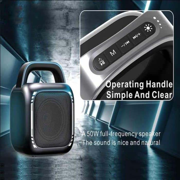 MS6K Portable RGB Dazzling Bluetooth Speaker Outdoor Karaoke Subwoofer, No Mic, Dual Mic – Bild 7