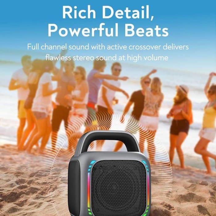 MS6K Portable RGB Dazzling Bluetooth Speaker Outdoor Karaoke Subwoofer, No Mic, Dual Mic – Bild 10
