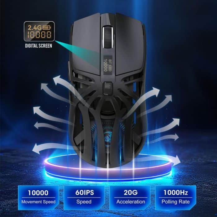 HXSJ T400 Tri-mode Rechargeable Wireless Mouse – Bild 4