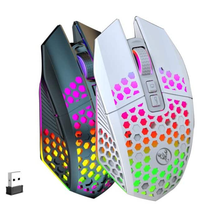 HXSJ T500 Hole Mouse 2.4G Backlight Rechargeable Wireless Mouse – Bild 2