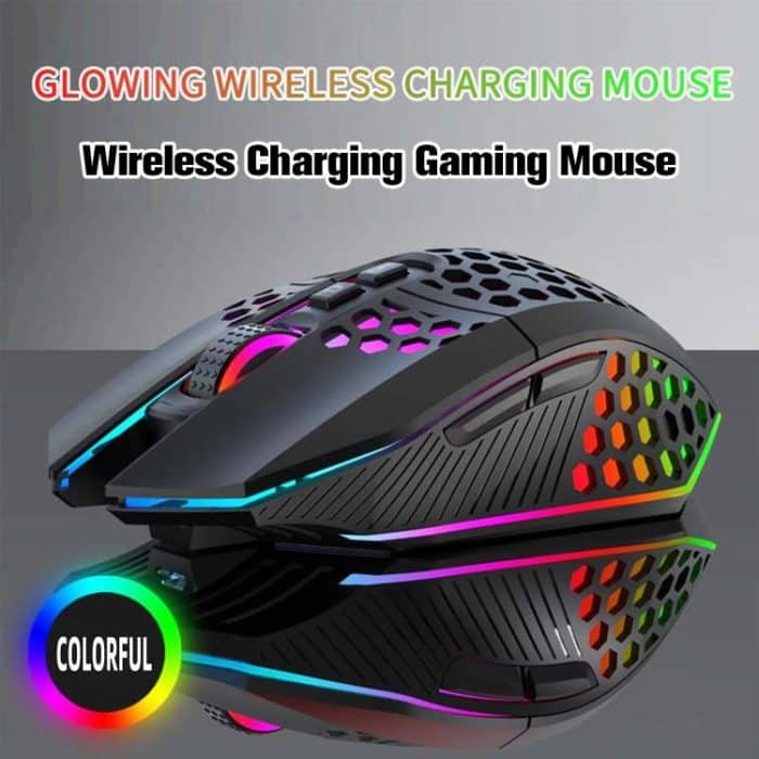HXSJ T500 Hole Mouse 2.4G Backlight Rechargeable Wireless Mouse – Bild 3