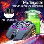 HXSJ T500 Hole Mouse 2.4G Backlight Rechargeable Wireless Mouse – Bild 5