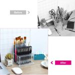 YX163 96-Hole Acrylic Paint Brush Pencils Stand, YX163 (Transparent), YX163 (Black) – Bild 5