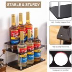 YX164 Acrylic 2 Tier Coffee Syrups Bottle Rack Organizer, YX164 – Bild 3