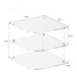 YX165 Acrylic 3 Tier Corner Plates and Bowls Organizer Shelf, YX165 – Bild 2