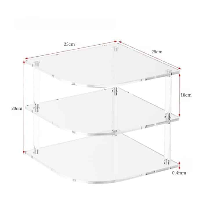 YX165 Acrylic 3 Tier Corner Plates and Bowls Organizer Shelf, YX165 – Bild 2