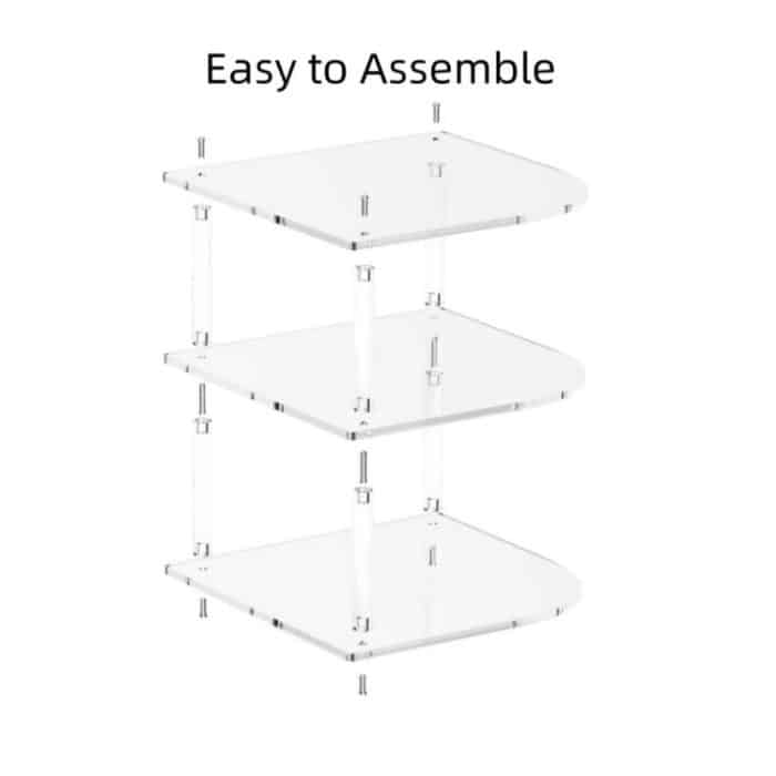 YX165 Acrylic 3 Tier Corner Plates and Bowls Organizer Shelf, YX165 – Bild 3