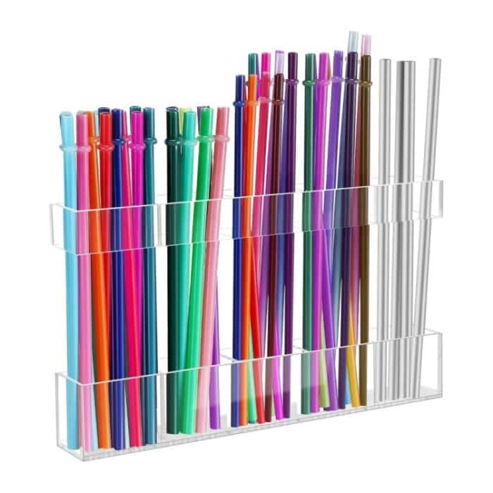 YX166 Acrylic Straw Wall Mount Bracket, with Double Sided Adhesion Stickers, YX166 – Bild 1