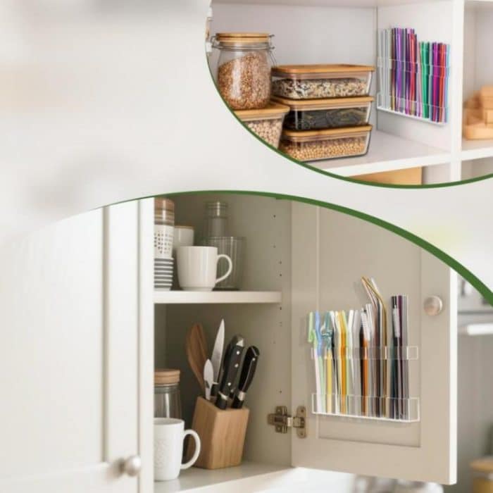 YX166 Acrylic Straw Wall Mount Bracket, with Double Sided Adhesion Stickers, YX166 – Bild 3