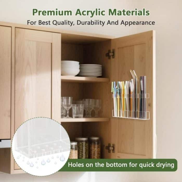 YX166 Acrylic Straw Wall Mount Bracket, with Double Sided Adhesion Stickers, YX166 – Bild 4