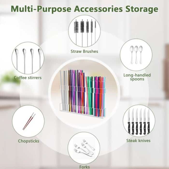 YX166 Acrylic Straw Wall Mount Bracket, with Double Sided Adhesion Stickers, YX166 – Bild 5