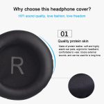 1 Pair Protein Leather Replacement Earpads For AKG K52 / K72 / K92, Protein Leather For AKG K52 – Bild 4