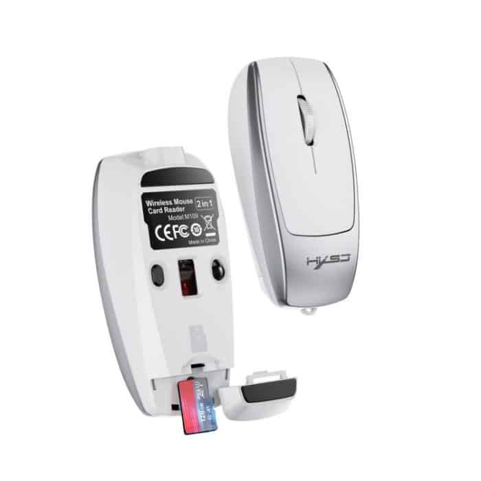 HXSJ M109 Mini Wireless Mouse, 3D Right, TF Card Reader, 4D Mute Buttons – Bild 1