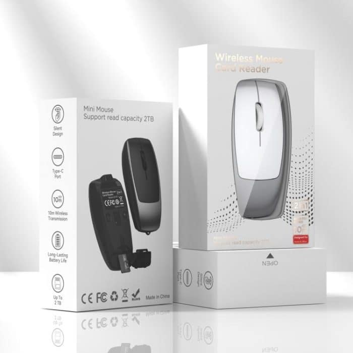 HXSJ M109 Mini Wireless Mouse, 3D Right, TF Card Reader, 4D Mute Buttons – Bild 11