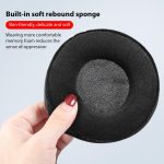 2pcs Sponge Earmuffs Replacement Earpads For ATH-A900X, Black Flannel, Black Protein Leather, Black Lambskin+Microfiber, Black Lambskin, Black Punched Lambskin, Black Mesh-Headband, Black Mesh-Solid Headband – Bild 4
