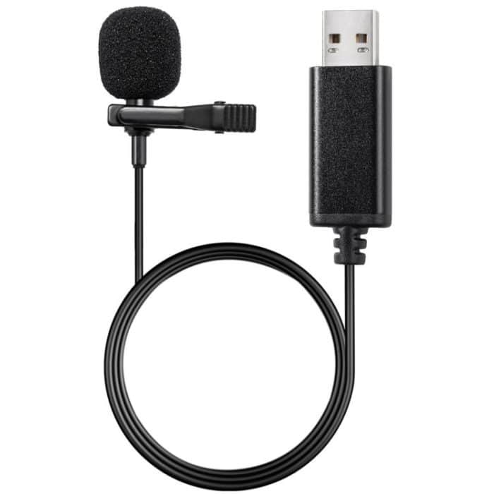USB Interface Lavalier Microphone for Laptop Live Conference Recording, USB Interface – Bild 1