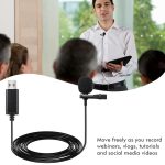USB Interface Lavalier Microphone for Laptop Live Conference Recording, USB Interface – Bild 4