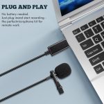 USB Interface Lavalier Microphone for Laptop Live Conference Recording, USB Interface – Bild 5