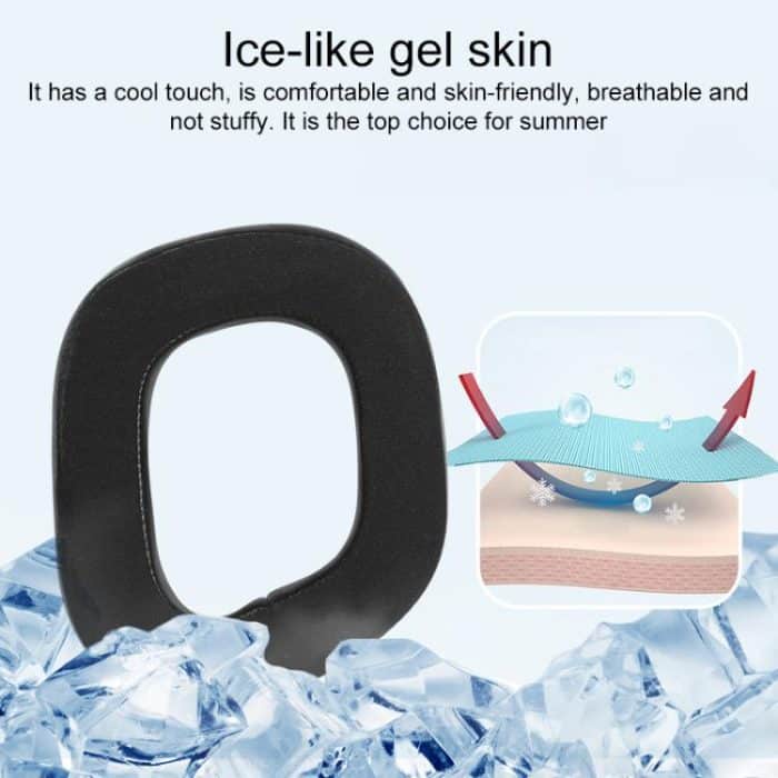 1 Pair Protein Leather and Ice Silk Cloth Replacement Earpads For Corsair HS80 Max / HS80 USB Wired / HS81 RGB, Protein Leather and Ice Silk Cloth For Corsair HS80 Max – Bild 6