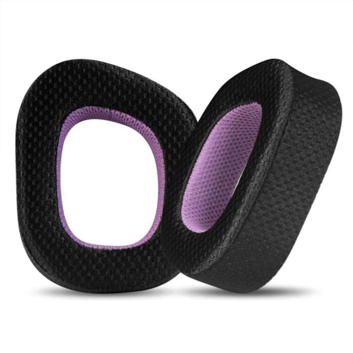 EDA008185301A.jpg 1 Pair Mesh Replacement Earpads For Corsair HS80 Max / HS80 USB Wired / HS80 RGB, Mesh (Black Purple) – Bild 1