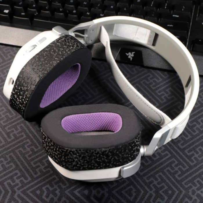 1 Pair Magic Ice Skin Replacement Earpads For Corsair HS80 Max / HS80 USB Wired / HS80 RGB, Magic Ice Skin (Black Purple) – Bild 2