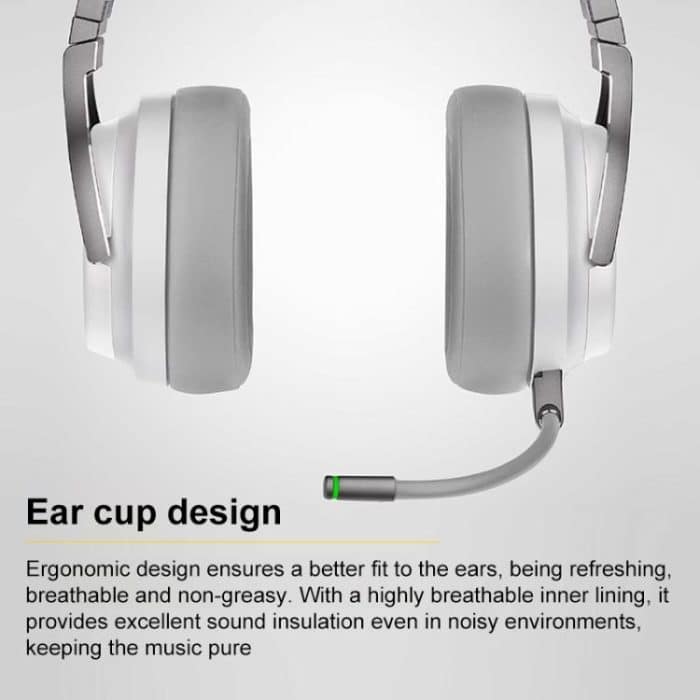 1 Pair Protein Leather and Ice Silk Cloth Replacement Earpads For Corsair Virtuoso RGB WIRELESS XT, Protein Leather and Ice Silk Cloth For Corsair Virtuoso(Black) – Bild 3