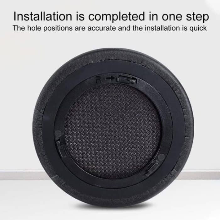 1 Pair Protein Leather and Ice Silk Cloth Replacement Earpads For Corsair Virtuoso RGB WIRELESS XT, Protein Leather and Ice Silk Cloth For Corsair Virtuoso(Black) – Bild 4