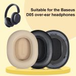 1 Pair Protein Leather Replacement Earpads For Baseus D05, For Baseus D05(Black), For Baseus D05(Grey), For Baseus D05(Apricot) – Bild 6