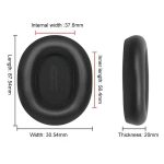 1 Pair Protein Leather Replacement Earpads For Baseus H1i, For Baseus H1i(Black), For Baseus H1i(Apricot) – Bild 2
