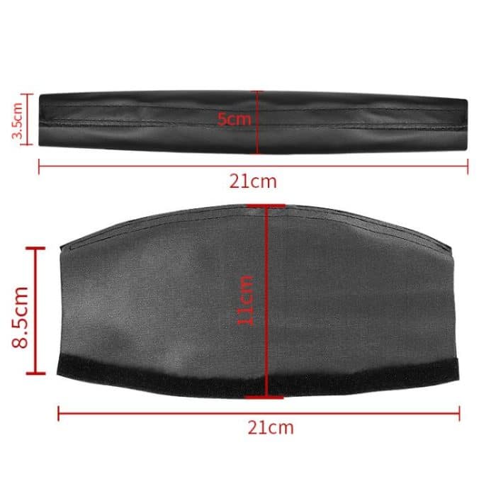 Universal PU Leather Headband Protective Cover, Curved 21x11x8.5cm, Curved 24.5x11x8.5cm, Rectangle 24.5x10cm – Bild 7