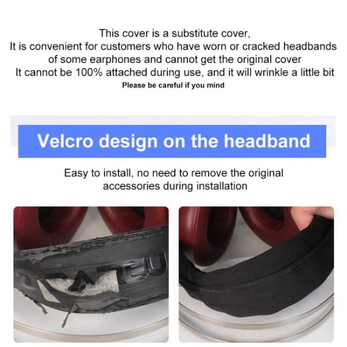 Elastic Cotton Cloth Headband Protective Cover, Rectangle 21x11.5cm, Curved 22.5x13x11cm, Curved 25.5x13x9cm, Curved 20x12.5x10.5cm, Curved 22.5x13x9.5cm, Curved 22.5x13x10cm – Bild 5