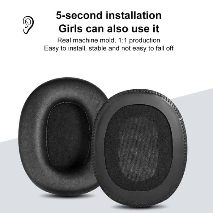 2pcs Sponge Earmuffs Replacement Earpads For Marshall Monitor, Ice Silk Cloth, Football Net – Bild 5