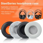 2pcs Self-adhesive Earpads For SteelSeries Siberia V1 / V2 / V3, Football Net, Ice Silk Fabric, Lambskin – Bild 3