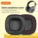 2pcs Magnetic Snap-on Lambskin Leather Earpads For Abyss Diana Phi / AB-1266, For Abyss Diana Phi / AB-1266(Black) – Bild 2