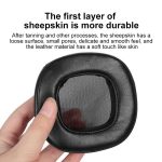 2pcs Magnetic Snap-on Lambskin Leather Earpads For Abyss Diana Phi / AB-1266, For Abyss Diana Phi / AB-1266(Black) – Bild 5