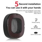 2pcs Magnetic Snap-on Lambskin Leather Earpads For Abyss Diana Phi / AB-1266, For Abyss Diana Phi / AB-1266(Black) – Bild 6