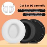 2pcs Protein Leather Earpads For Brookstone Yowu Selkirk Model Z 3G Cat Ear Headphone, For Brookstone Yowu Selkirk Model Z 3G(Black), For Brookstone Yowu Selkirk Model Z 3G(White) – Bild 2