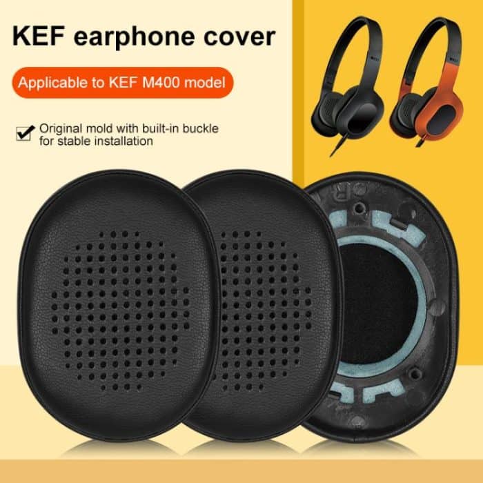 2pcs Snap-on Protein Leather Earpads For KEF M400, For KEF M400(Black) – Bild 2