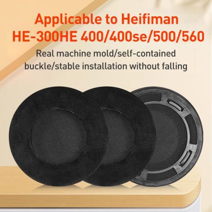 1 Pair Protein Leather Flannel Perforated Replacement Earpads For HIFIMAN HE300 / HE400 / HE400SE / HE500 / HE560 – Bild 2
