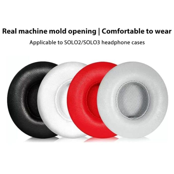 1 Pair Protein Leather Replacement Earpads For Beats Solo3 / Solo2, Protein Leather For Beats Solo3 – Bild 2