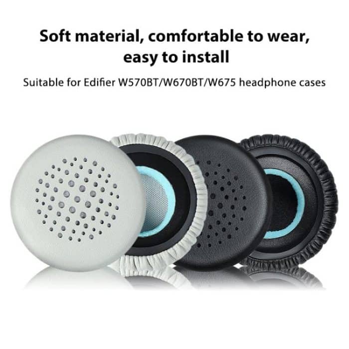 2pcs Protein Leather Replacement Earpads For EDIFIER H690 / W570BT / W670BT / H690P, For EDIFIER H690 – Bild 2