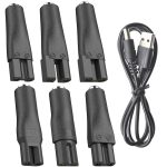 DC 5.5 x 2.1mm Female to Shaver Interface Charging Adapter Converter, 7pcs / Set, 8pcs / Set