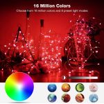 RGB USB LED Kupferdraht Lichterkette Urlaub Dekoration Lichterkette Bluetooth Mobile APP Steuerung, 2m 20 LED, 5m 50 LED, 10m 100 LED, 12m 120 LED, 15m 150 LED, 20m 200 LED – Bild 8