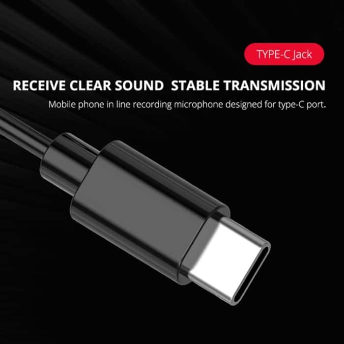 YELANGU MY2-C Typ-C-Schnittstelle Live-Übertragung Interview Mobiltelefon Einzelclip Lavalier-Mikrofon, Länge: 1,5 m – Bild 10