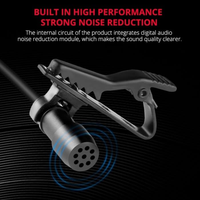 YELANGU MY3 Typ-C-Schnittstelle Live-Übertragung Interview Mobiltelefon Doppelclip Lavalier Mikrofon, Länge: 2,5 m – Bild 6