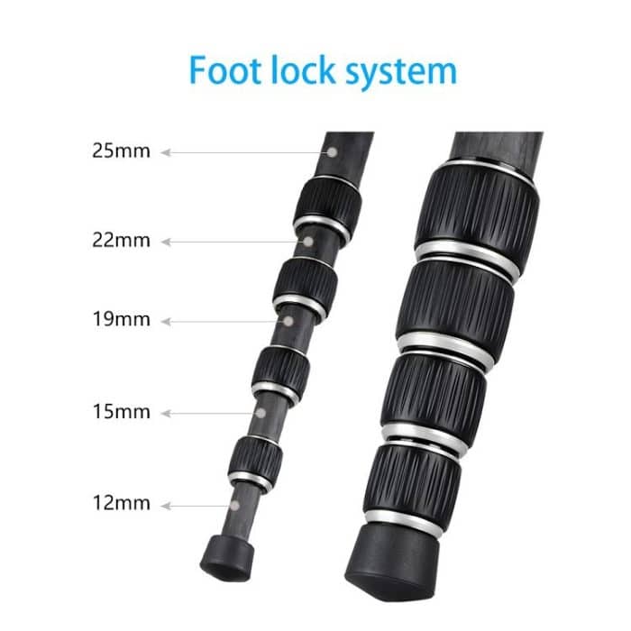 BEXIN BX255C K30 Tragbares Kohlefaser-Stativ für Kamera Dslr – Bild 5